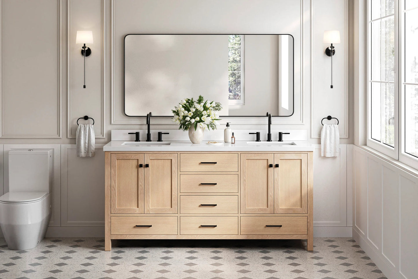 72" Bathroom Double Vanity
