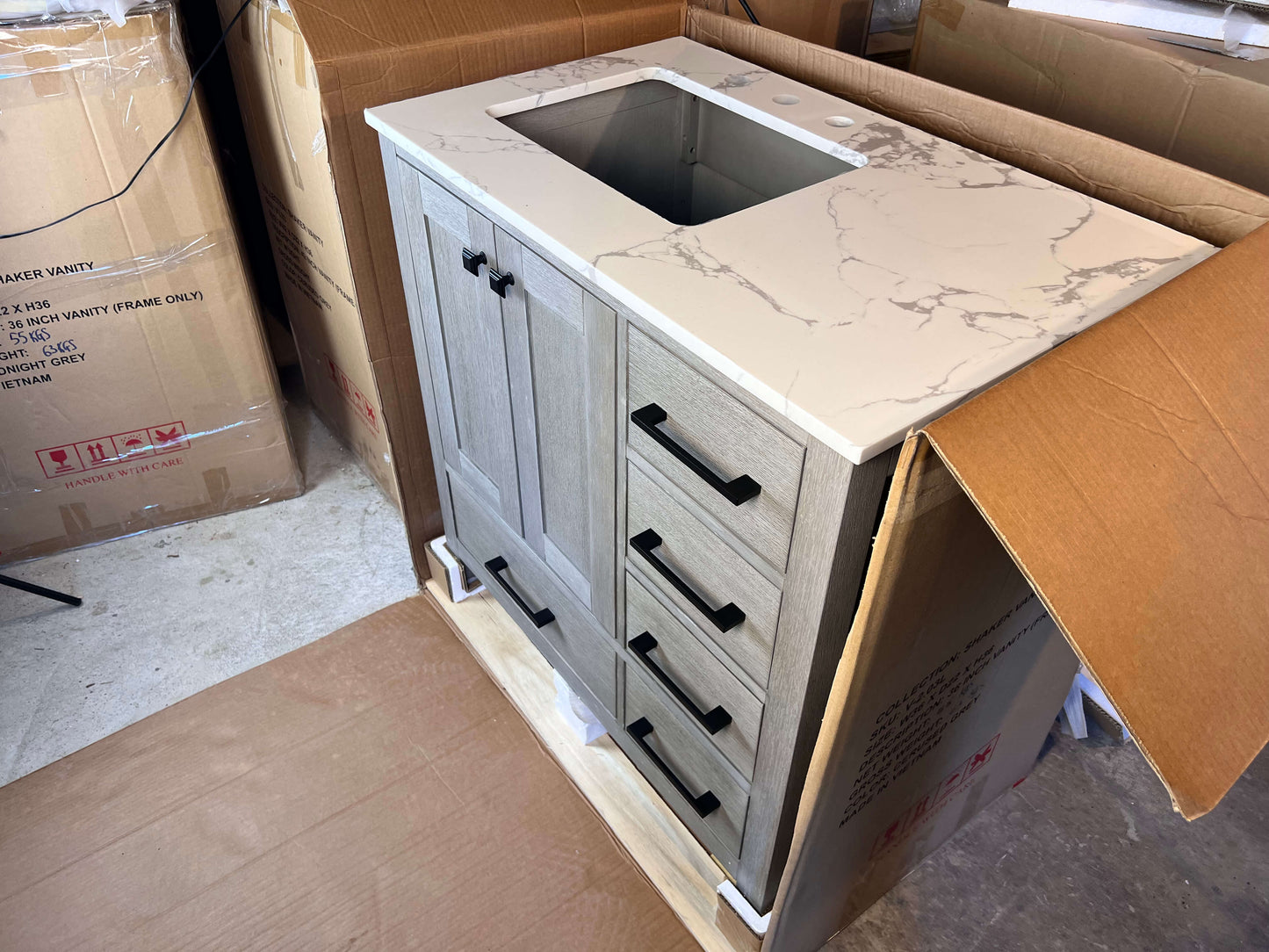 36 inch Vanity - Cerused Gray - Avenue Caroline