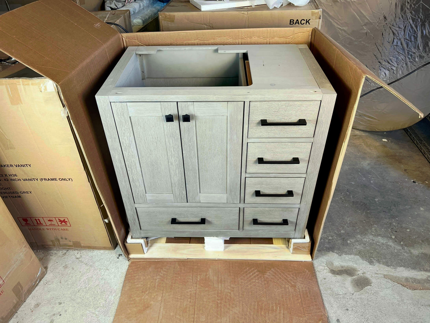 36 inch Vanity - Cerused Gray - Avenue Caroline