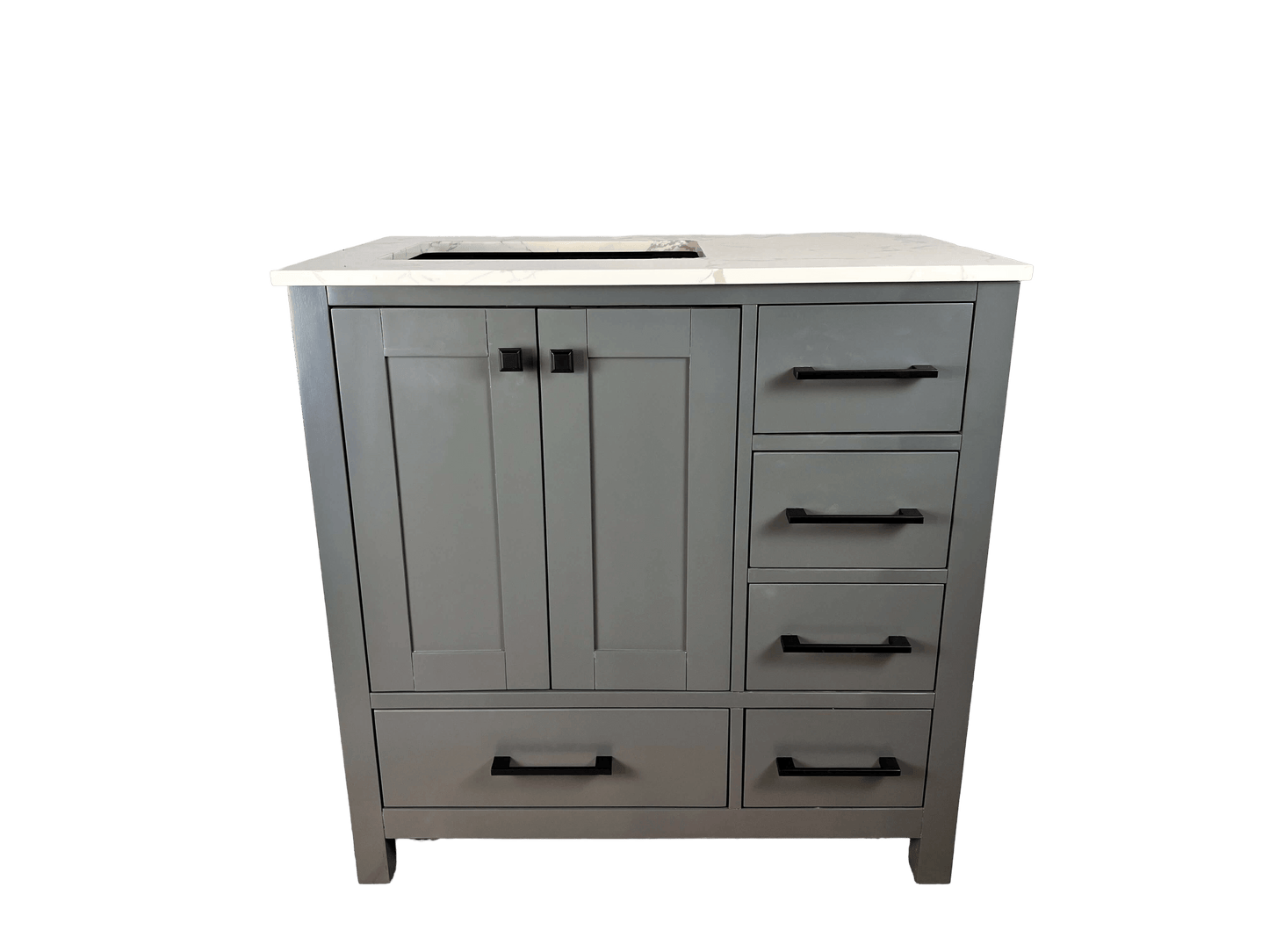 36" Single Bathroom Vanity - Midnight Gray