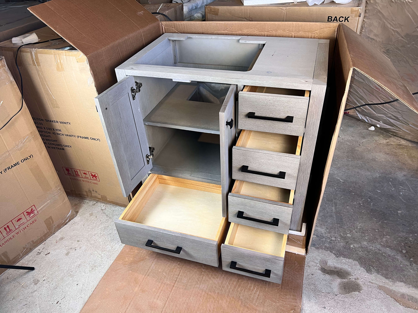 36 inch Vanity - Cerused Gray - Avenue Caroline