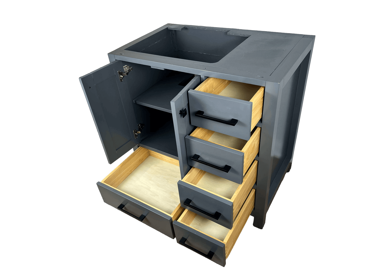 36" Single Bathroom Vanity - Midnight Gray