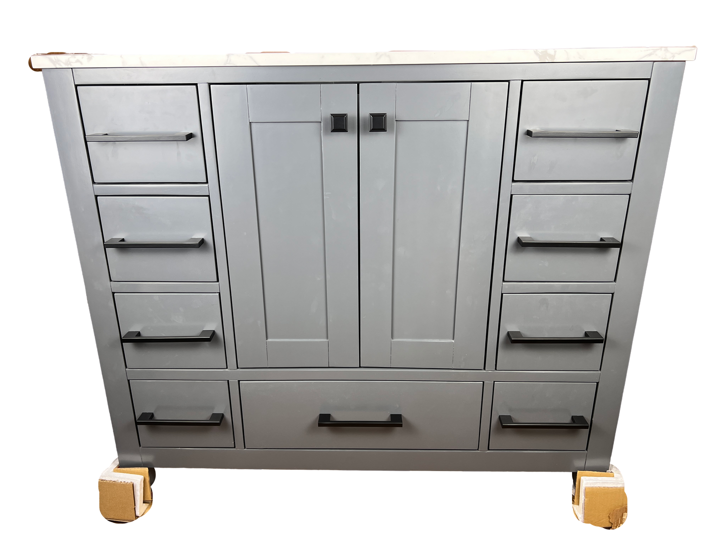 42 Inch Bathroom Vanity - Midnight Gray - Caroline Avenue