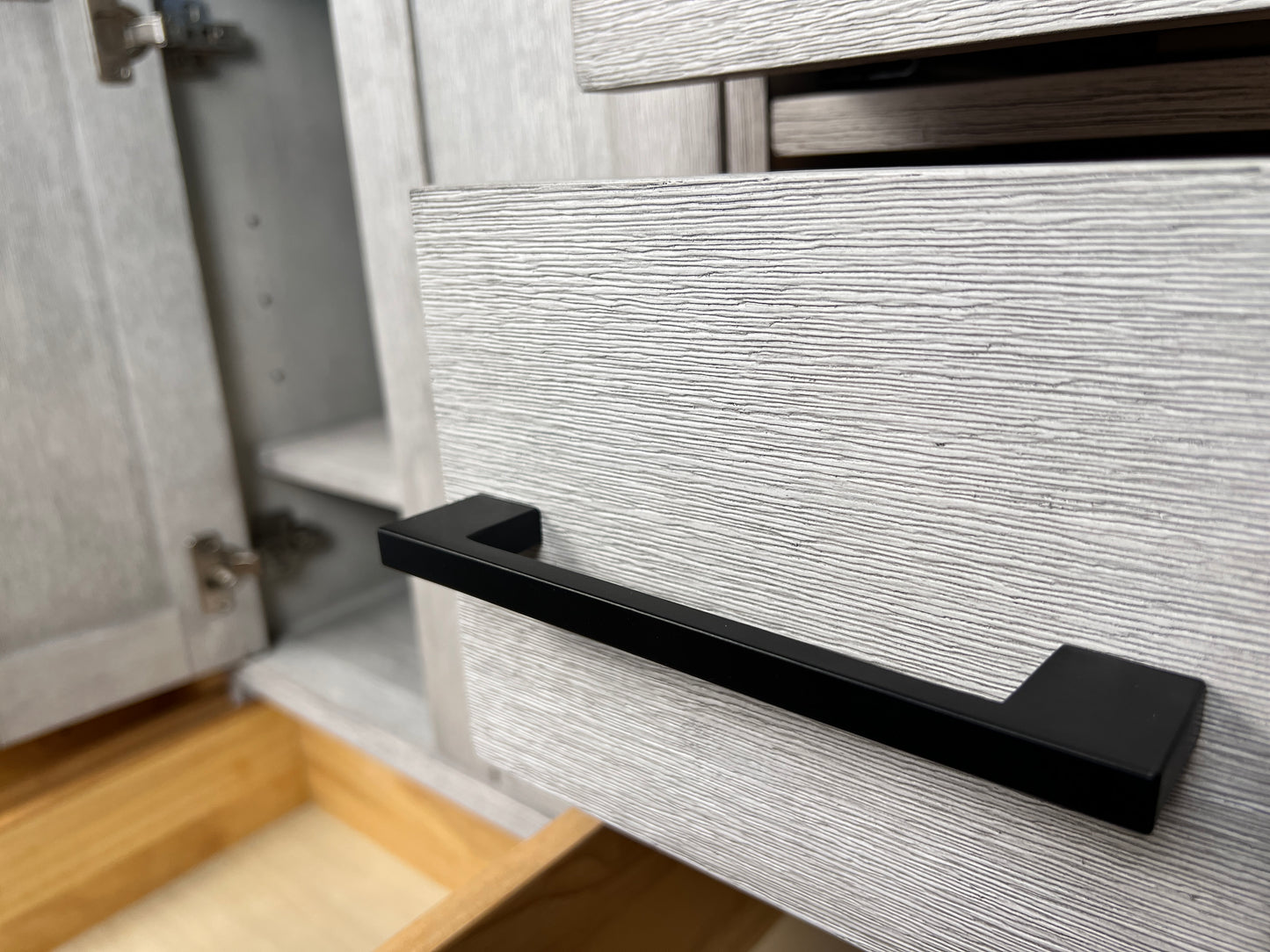 42 Inch Bathroom Vanity - Distressed White - Caroline Avenue