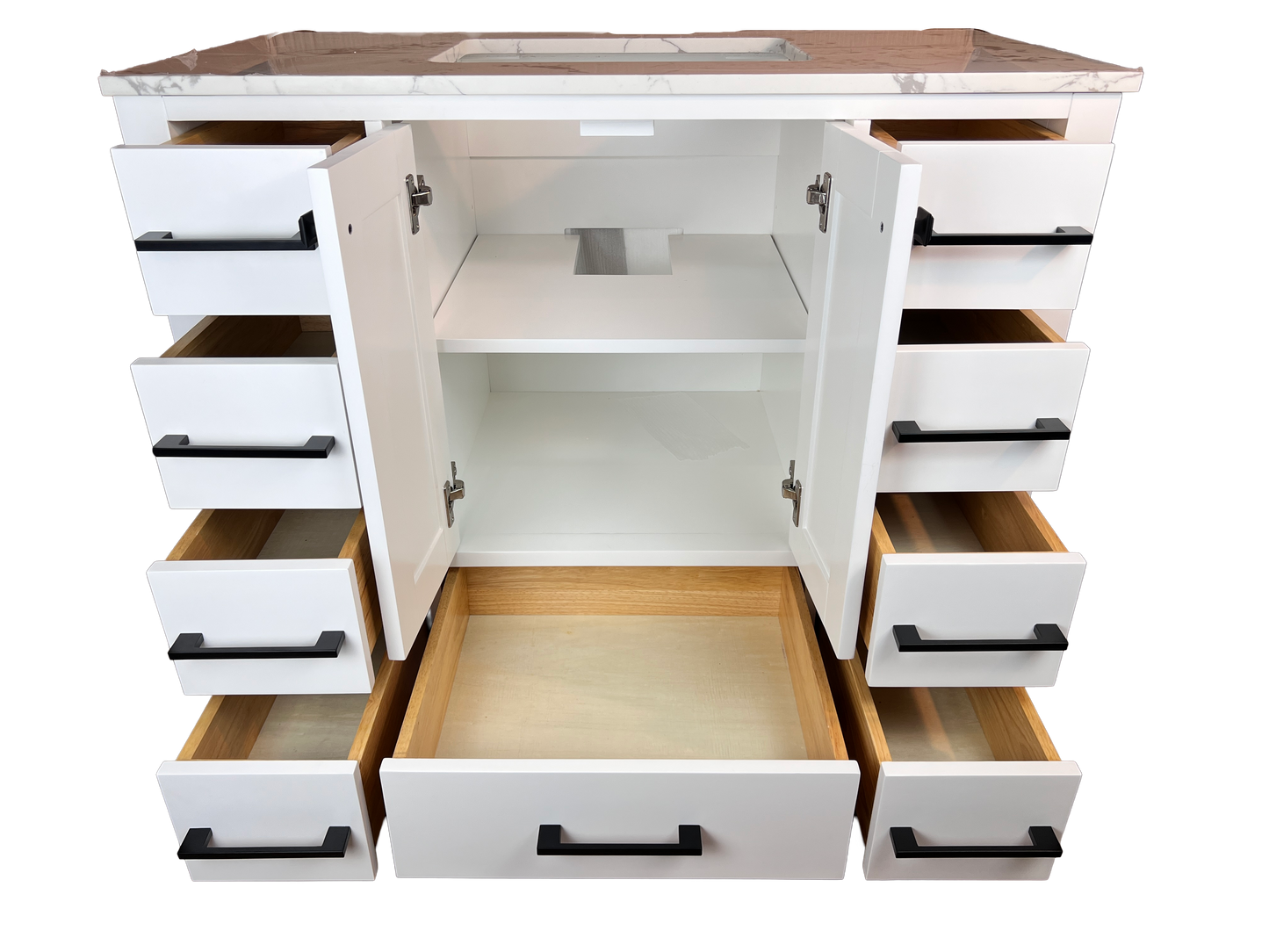 42 Inch Bathroom Vanity - White - Caroline Avenue