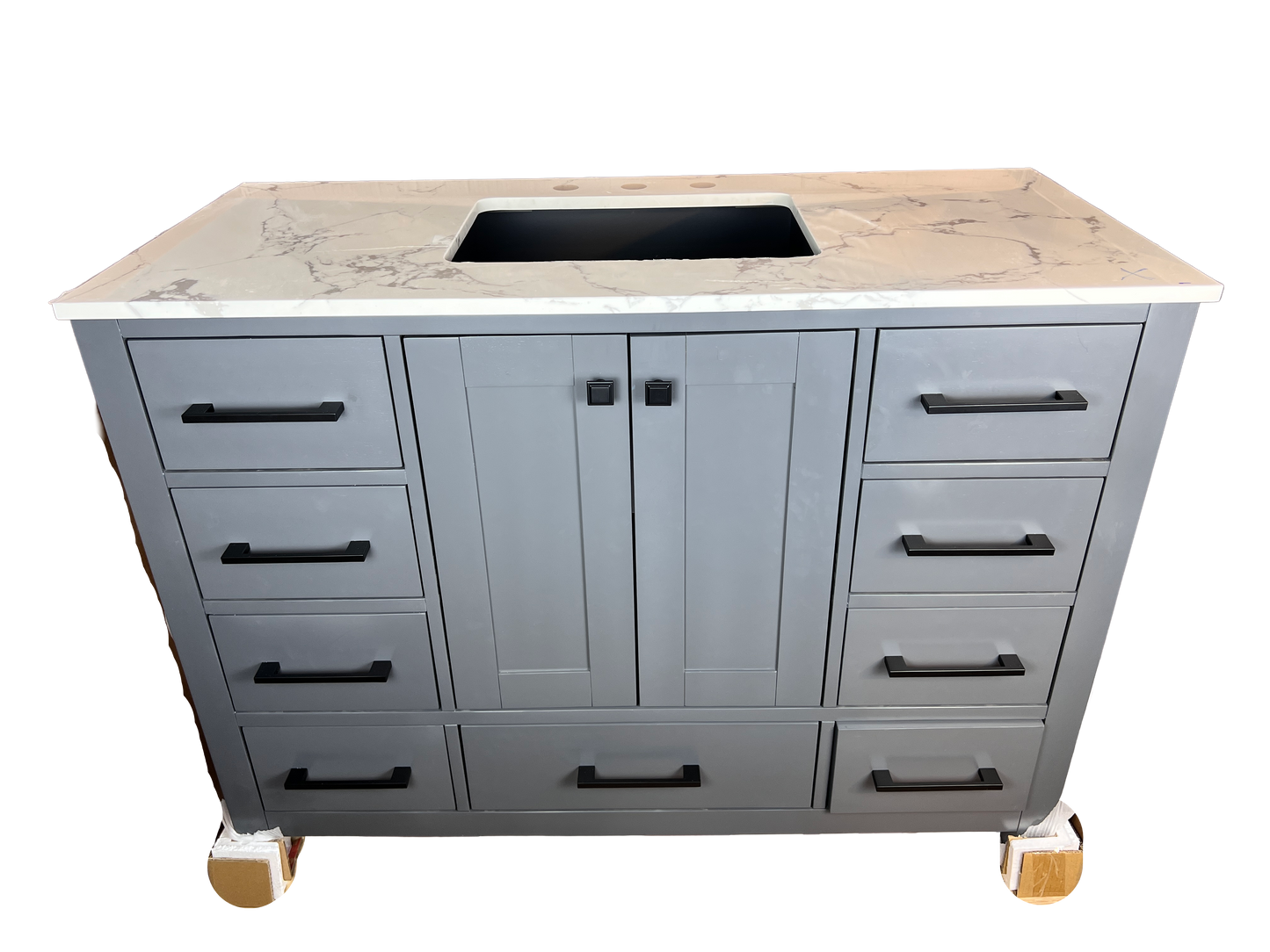 48 Inch Bathroom Vanity - Midnight Gray - Caroline Avenue