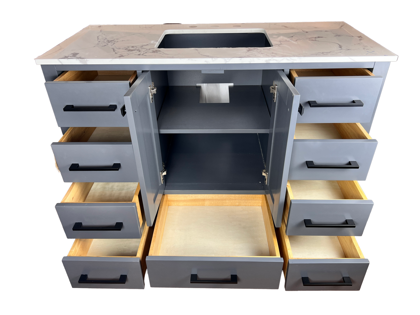 48 Inch Bathroom Vanity - Midnight Gray - Caroline Avenue