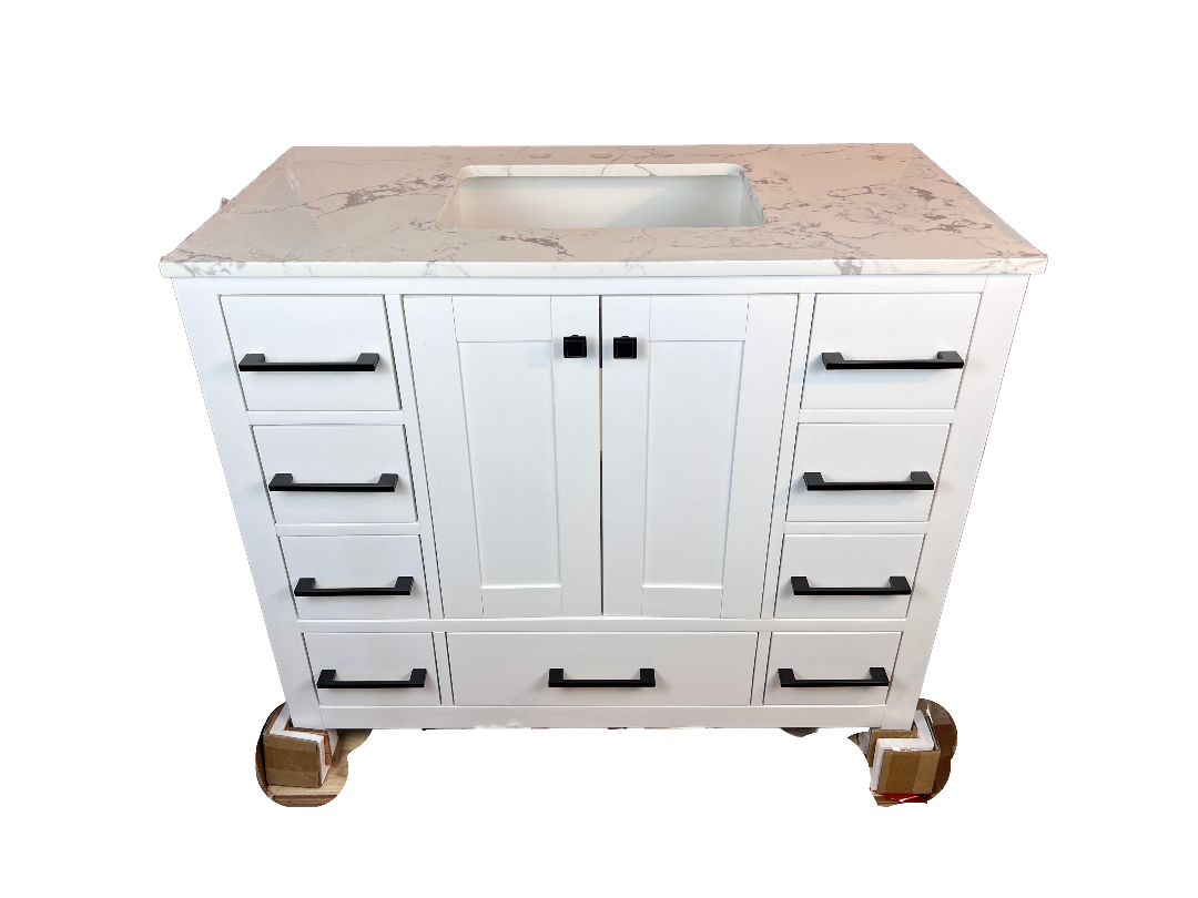 48 Inch Bathroom Vanity - White - Caroline Avenue