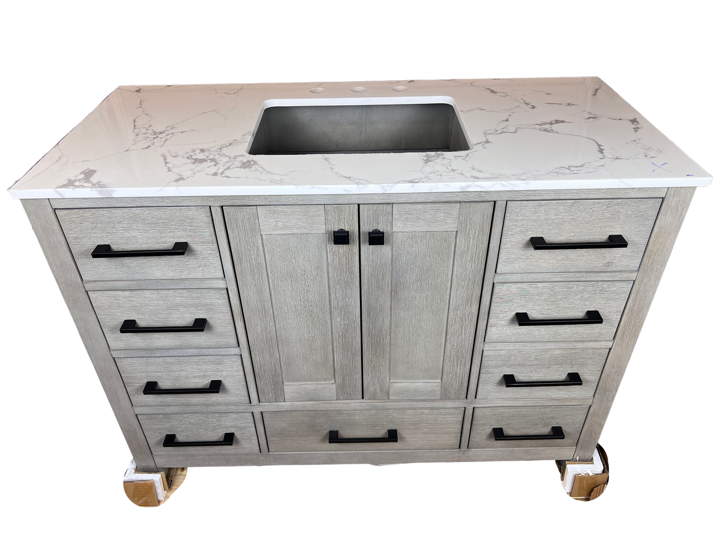 48 Inch Bathroom Vanity - Cerused Gray - Caroline Avenue