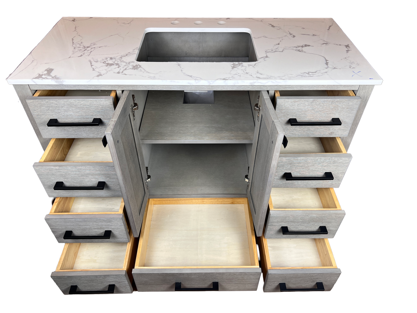48 Inch Bathroom Vanity - Cerused Gray - Caroline Avenue