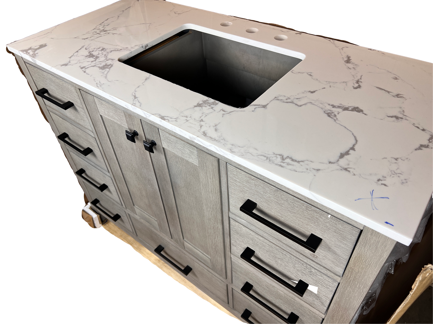 48 Inch Bathroom Vanity - Cerused Gray - Caroline Avenue