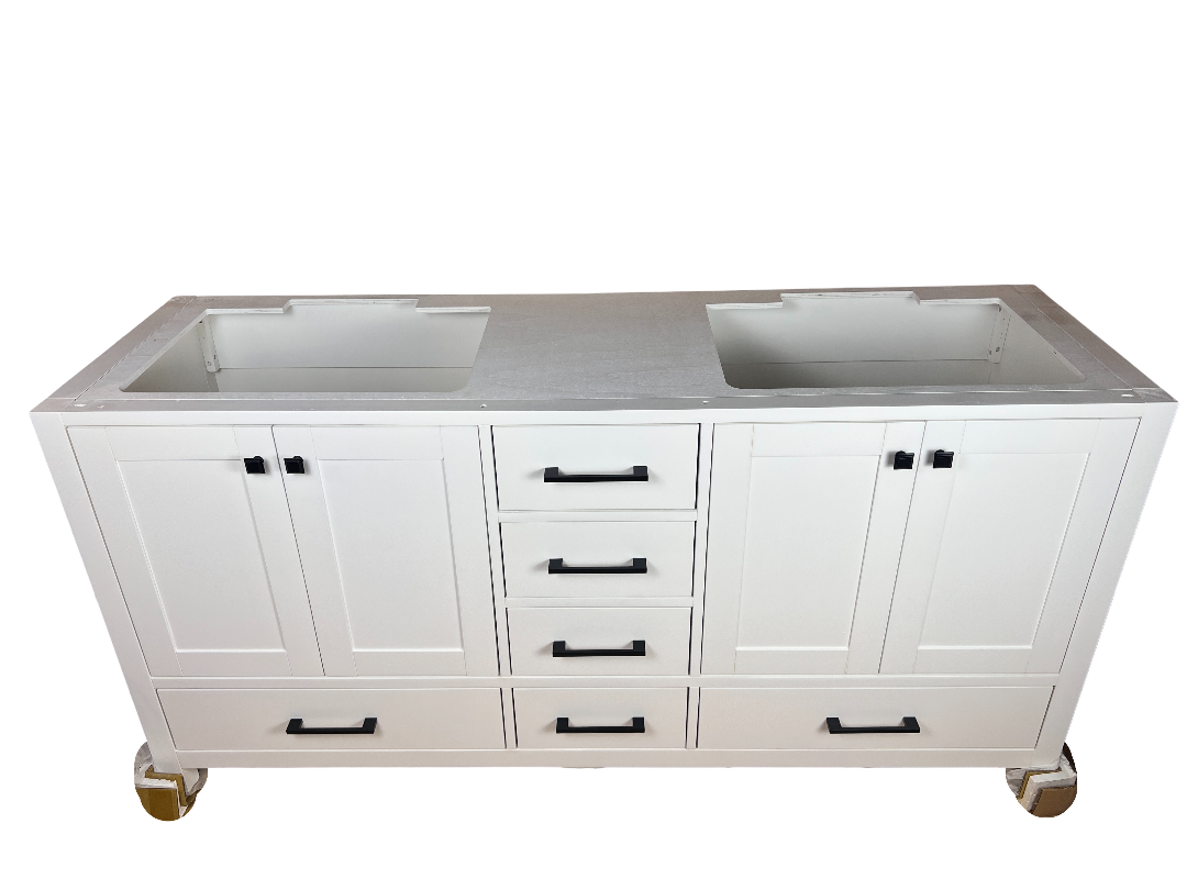 72 Inch Double Sink Vanity - White | Vancouver