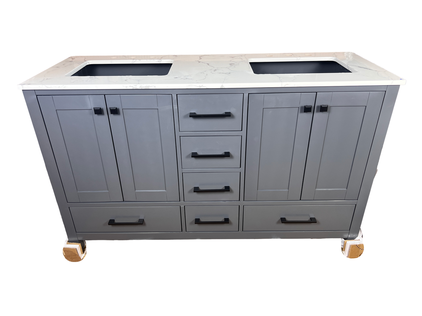 Midnight Gray - 60 Inch Double Sink Vanity