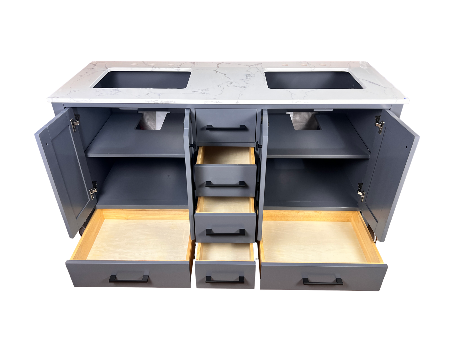 Midnight Gray - 60 Inch Double Sink Vanity