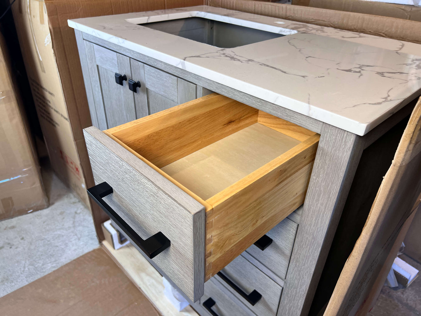 36 inch Vanity - Cerused Gray - Avenue Caroline