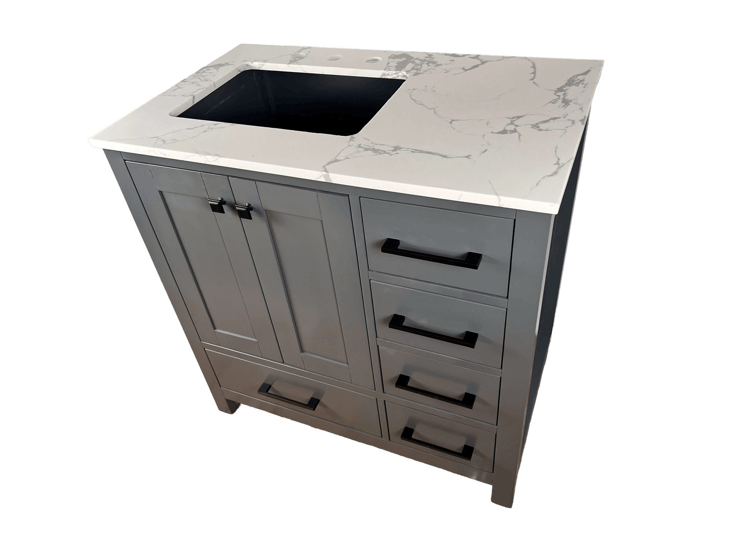 36" Single Bathroom Vanity - Midnight Gray