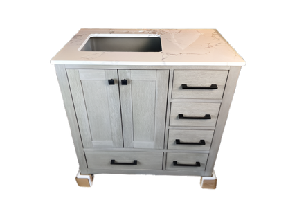 36 inch Vanity - Cerused Gray - Avenue Caroline