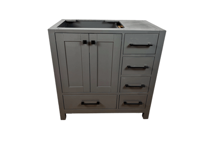 36" Single Bathroom Vanity - Midnight Gray