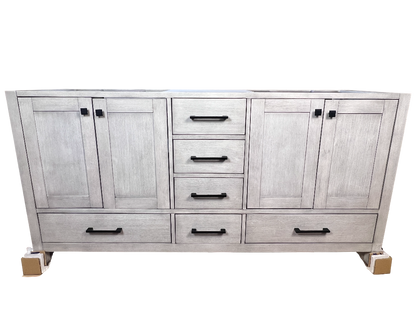 72 Inch Double Sink Vanity - Distressed White | Vancouver
