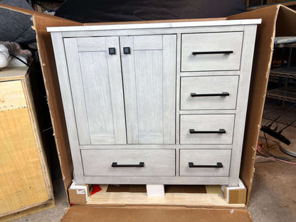 36 inch Bathroom Vanity - Distressed White