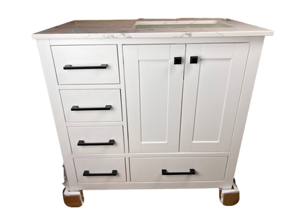 36" Bathroom Vanity - White - Caroline Avenue