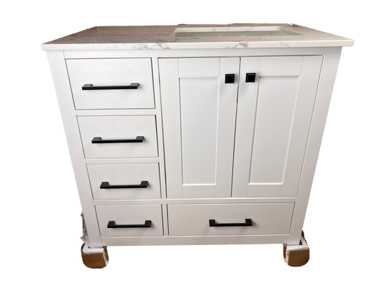 36" Bathroom Vanity - White - Caroline Avenue