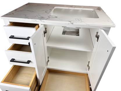36" Bathroom Vanity - White - Caroline Avenue