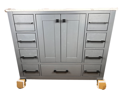 42 Inch Bathroom Vanity - Midnight Gray - Caroline Avenue