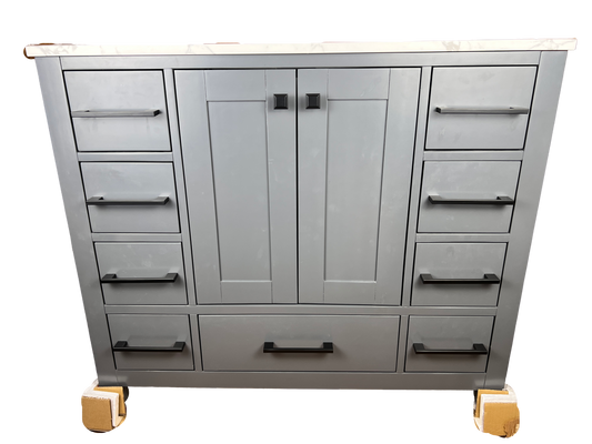 42 Inch Bathroom Vanity - Midnight Gray - Caroline Avenue