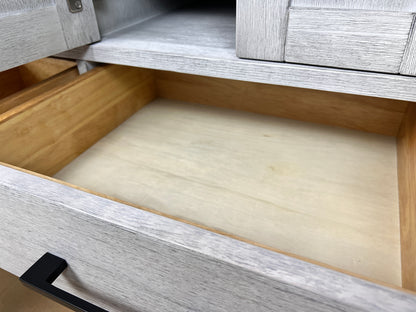 42 Inch Bathroom Vanity - Distressed White - Caroline Avenue