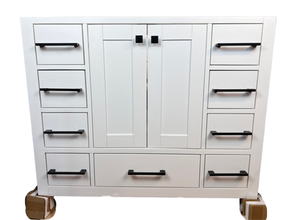 42 Inch Bathroom Vanity - White - Caroline Avenue