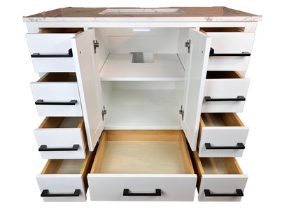 42 Inch Bathroom Vanity - White - Caroline Avenue