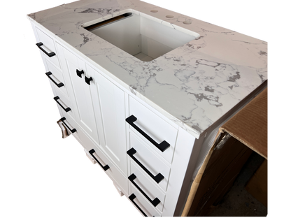 42 Inch Bathroom Vanity - White - Caroline Avenue