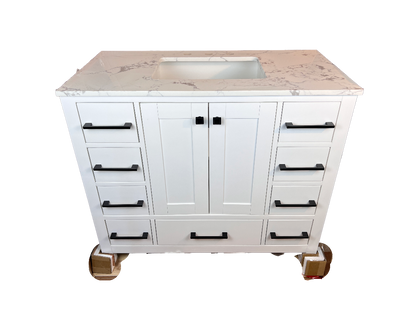 48 Inch Bathroom Vanity - White - Caroline Avenue