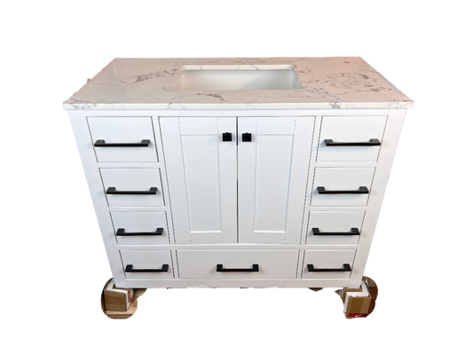 48 Inch Bathroom Vanity - White - Caroline Avenue