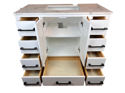 48 Inch Bathroom Vanity - White - Caroline Avenue