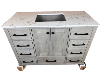 48 Inch Bathroom Vanity - Cerused Gray - Caroline Avenue