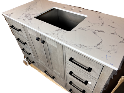 48 Inch Bathroom Vanity - Cerused Gray - Caroline Avenue