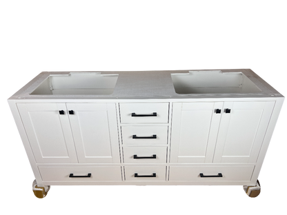 72 Inch Double Sink Vanity - White | Vancouver