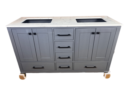 Midnight Gray - 60 Inch Double Sink Vanity