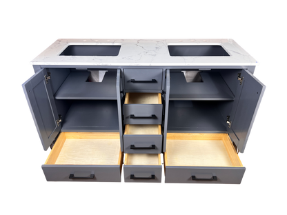 Midnight Gray - 60 Inch Double Sink Vanity