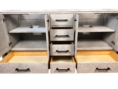 72 Inch Double Sink Vanity - Distressed White | Vancouver