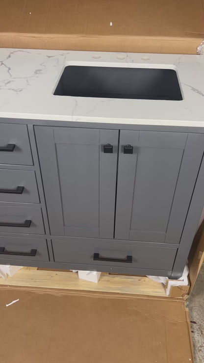 Midnight Gray - 60 Inch Double Sink Vanity