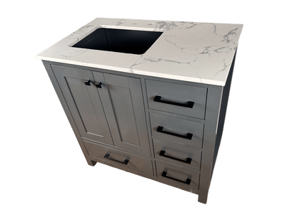 36" Single Bathroom Vanity - Midnight Gray